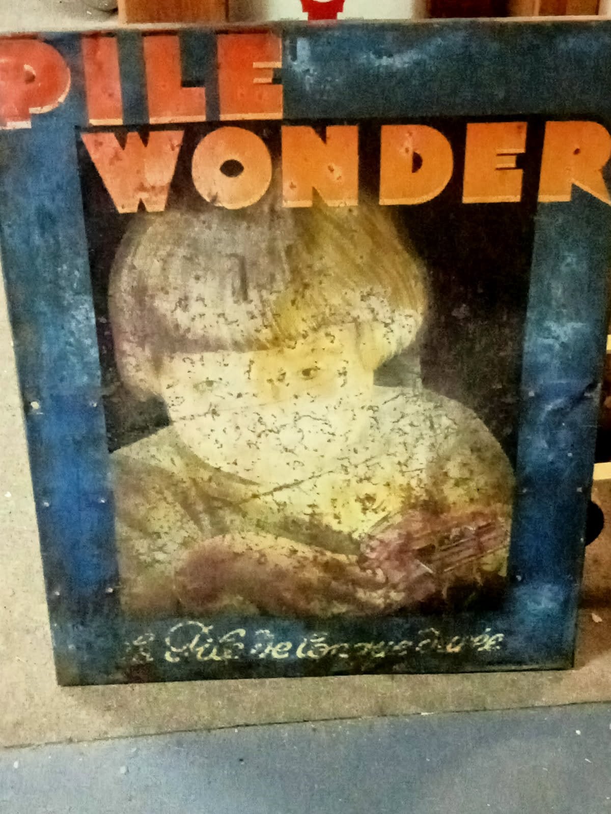 Ancienne plaque Pile Wonder, Collections, Enlèvement, Utilisé