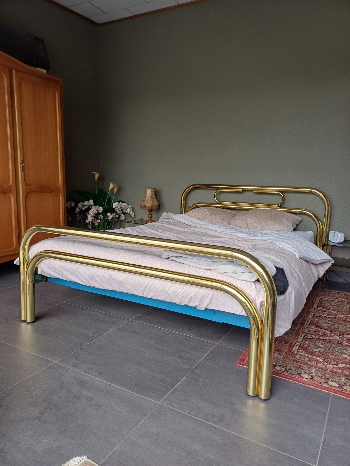 2 persoons bet met matras, Huis en Inrichting, Slaapkamer | Complete slaapkamers, Ophalen
