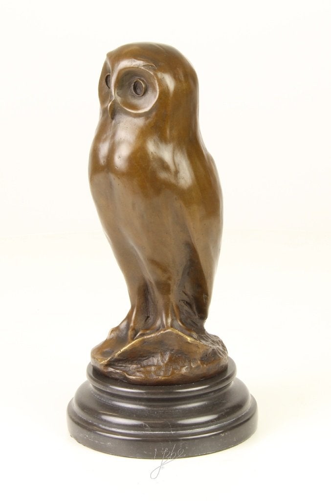 Klassieke bronzen uilensculptuur – geïnspireerd door Milo, Antiek en Kunst, Art deco, Ophalen of Verzenden, Brons, 20 - 50 cm