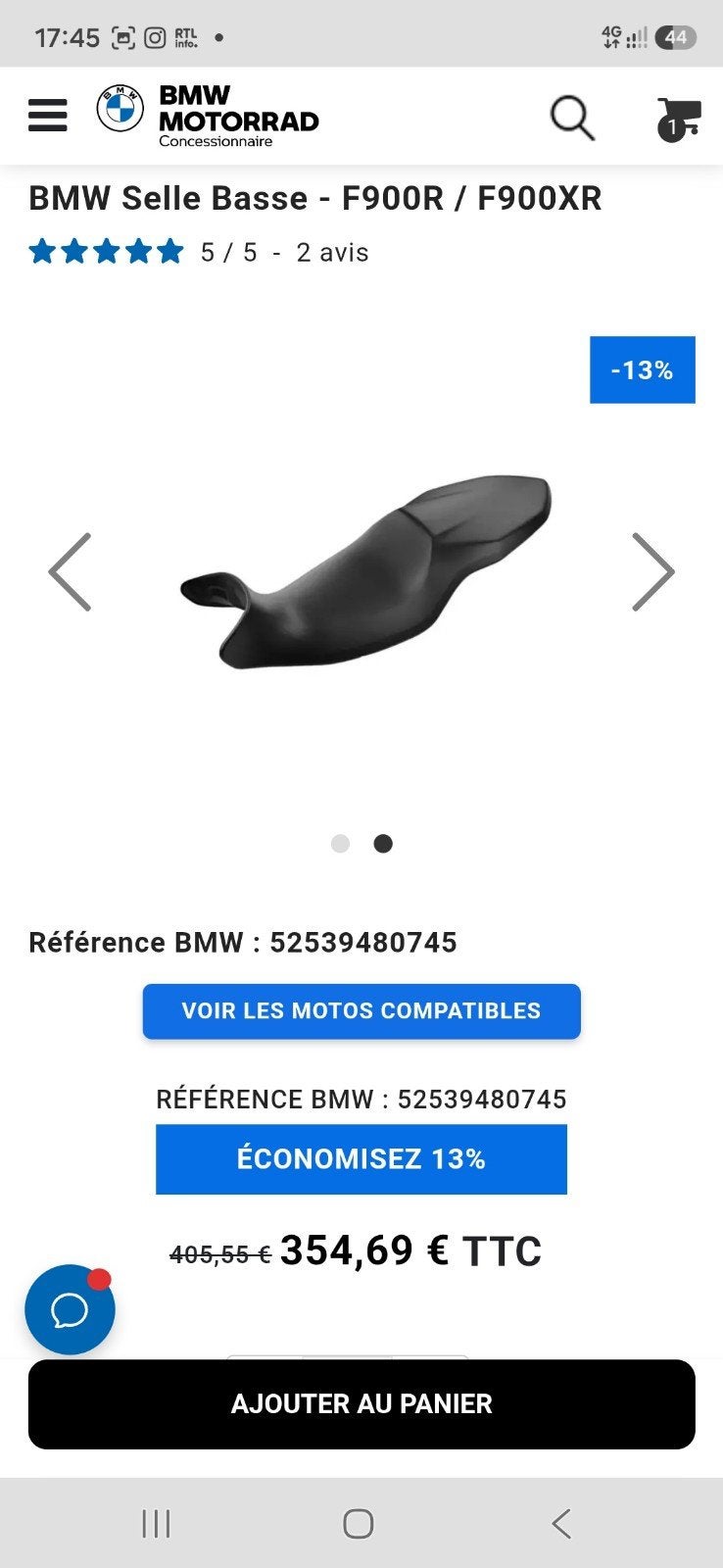selle basse pour BMW F900, Motos, Enlèvement ou Envoi, Neuf