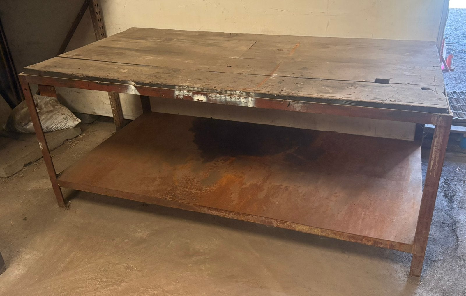 Werkbank ijzer / hout, Ophalen, Gebruikt