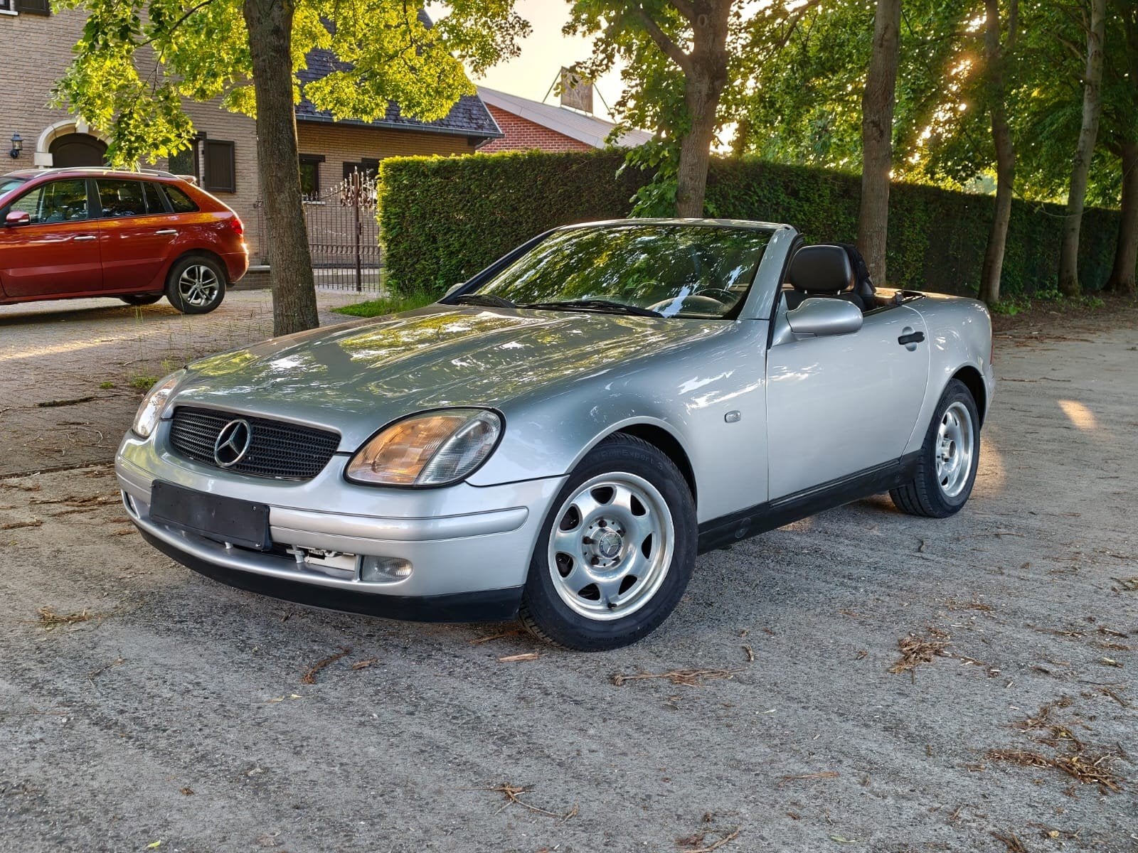Mercedes SLK 200 – Cabriolet – 1999 – 103.000 km, Autos, Cuir, Argent ou Gris, Entreprise, Noir