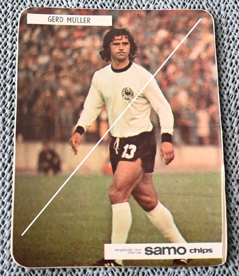 PUCES SAMO/Allemagne/Gerd Müller 13x10 cm Sticker, Envoi, Utilisé, Affiche, Image ou Autocollant