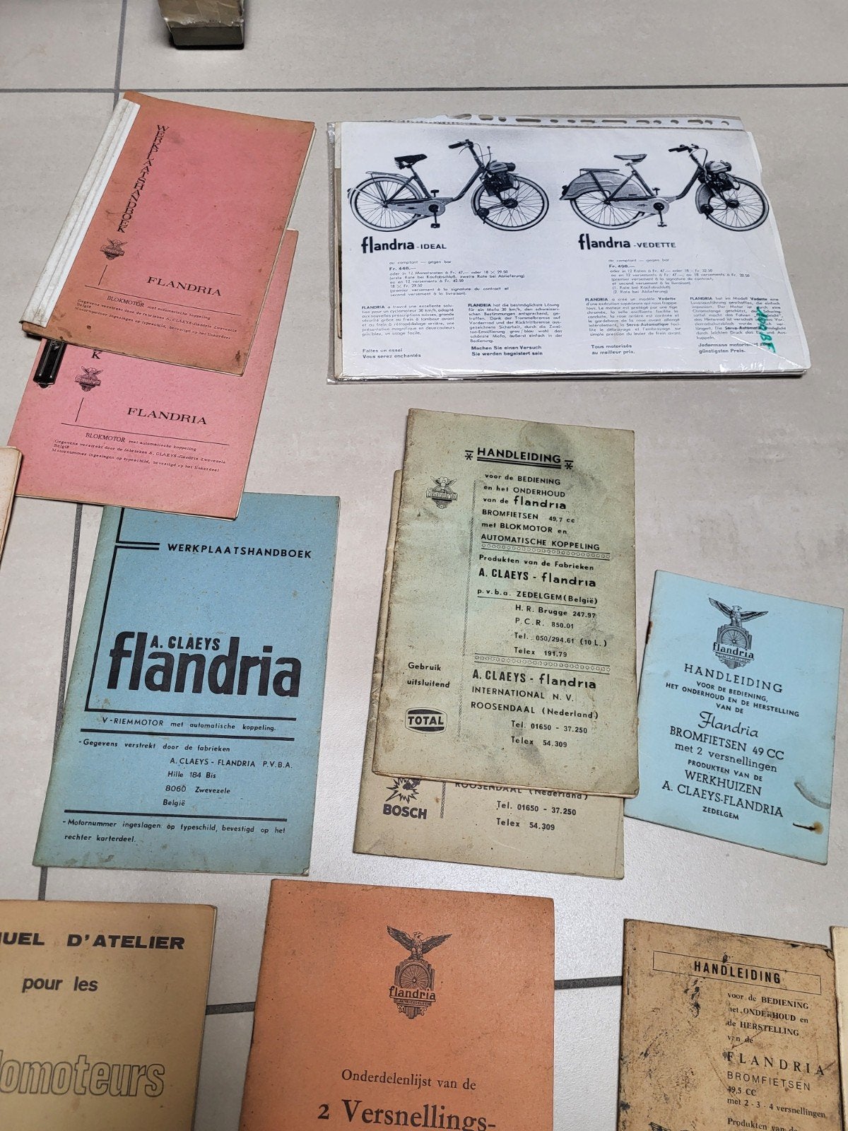 Diverse folders Flandria, Ophalen of Verzenden