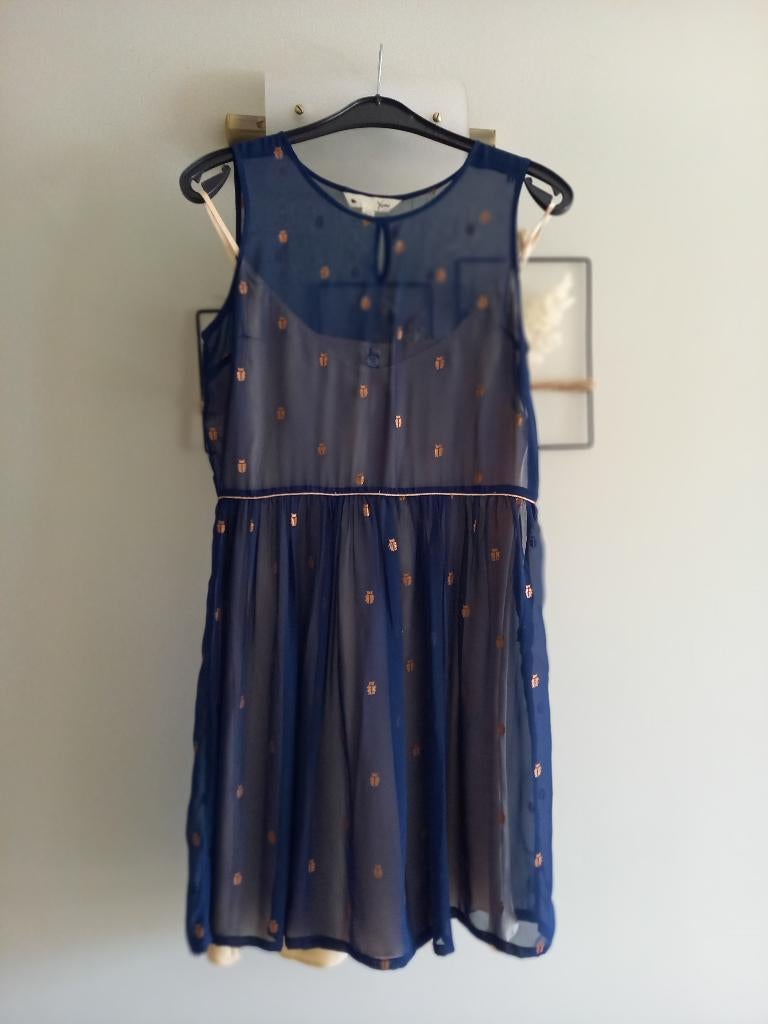 Kleed Yumi maat 38, Kleding | Dames, Jurken, Blauw, Zo goed als nieuw, Knielengte, Yumi
