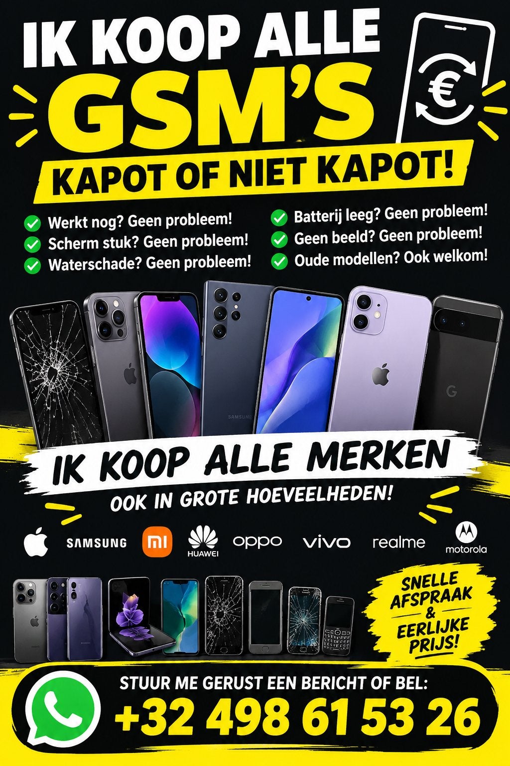 Ik koop alle gsm !!!!, Ophalen of Verzenden