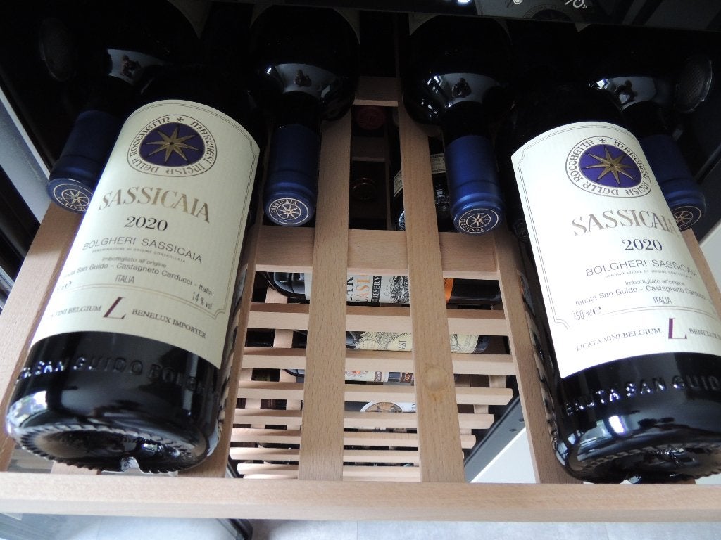 Sassicaia 2020 ( 6 flessen) in houten kist, Pleine, Comme neuf, Enlèvement, Vin rouge