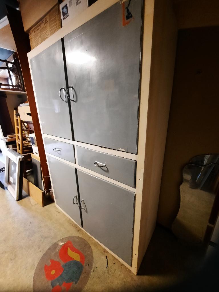 Armoire de cuisine vintage 120 x 180 cm, 25 à 50 cm, Avec tablette(s), Vintage fifties, 100 à 150 cm