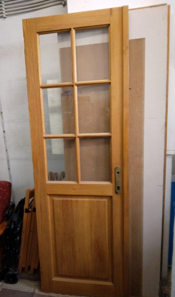 Double porte en chêne, Bricolage & Construction, Enlèvement, Utilisé, Bois