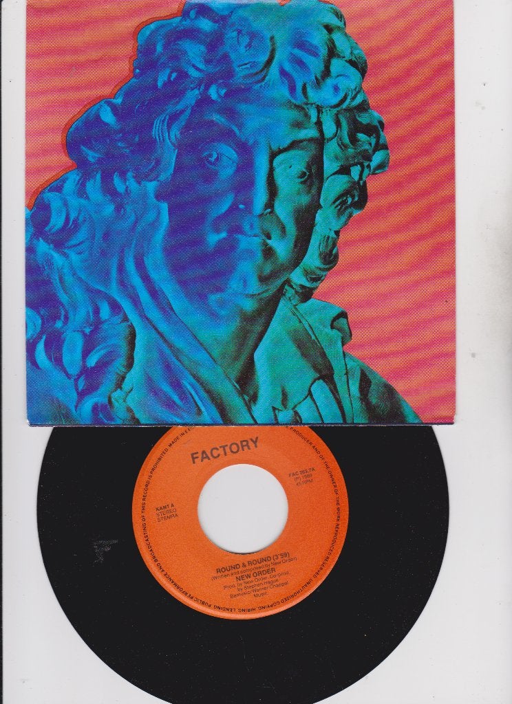 New order – Round & Round  1989   Synth - pop, CD & DVD, Vinyles Singles, Comme neuf, Pop, Autres types, Housse de protection extérieure