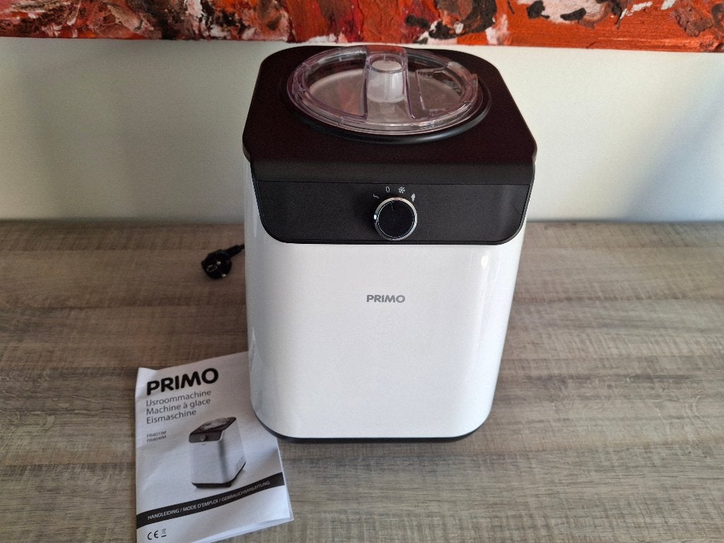Primo ijsroommachine - zelf vriezend - 1,2L, Elektronische apparatuur, IJsmachines, Ophalen, Zo goed als nieuw, Zelfvriezend
