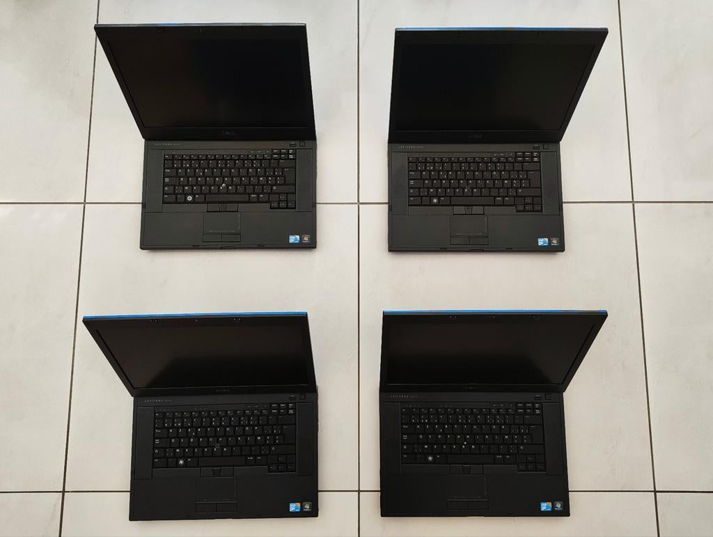 Lot de 4 Dell Latitude E6510 - 8 Go de RAM - Pour pièces, 8 GB, Reconditionné, Enlèvement, Dell