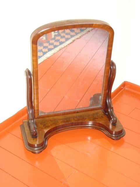 Antieke Mahonie Houten Kantelbare Kapspiegel, Ophalen of Verzenden