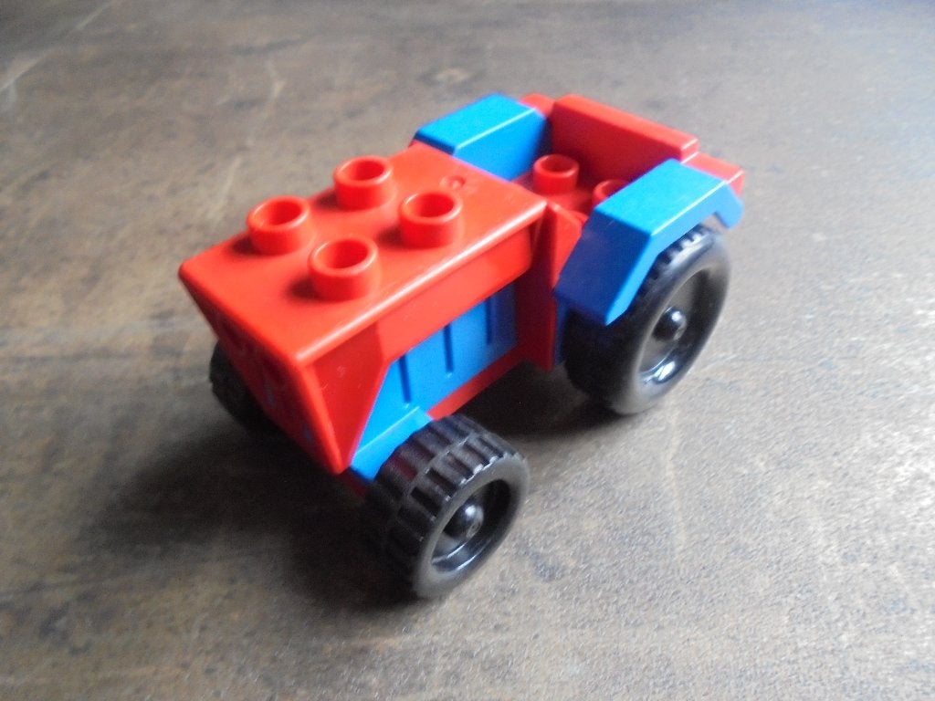 Lego Duplo Farm Tractor with Blue Mudguards (zie foto's), Enlèvement ou Envoi, Utilisé, Briques en vrac, Duplo