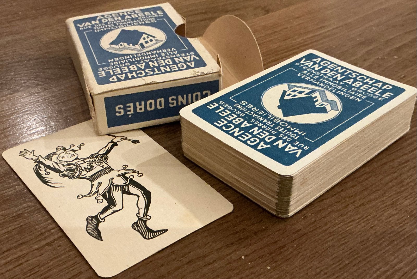 Ancien jeu de cartes INSURANCE VAN DEN ABEELE/BRUGGE, Collections, Enlèvement ou Envoi, Comme neuf, Carte(s) à jouer