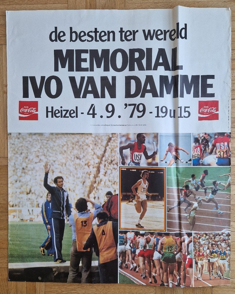 poster Memorial Ivo Van Damme 1979, Enlèvement, Comme neuf, Affiche, Image ou Autocollant