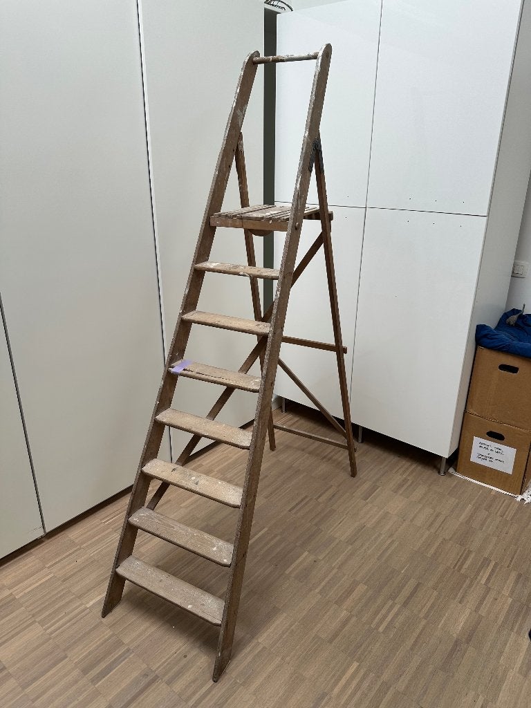 Houten ladder 7 treden, 2 à 4 mètres, Pliable ou rétractable/escamotable, Échelle, Enlèvement