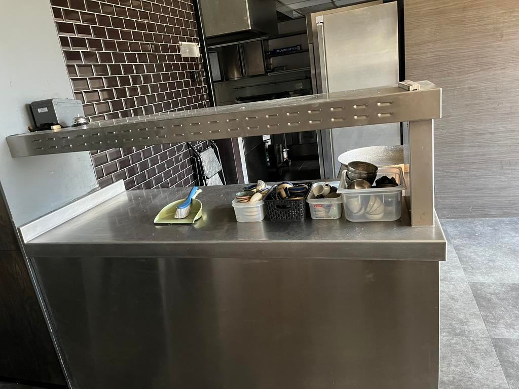 Complete keukenuitrusting full inox, Ophalen, Gebruikt, Staal of Inox