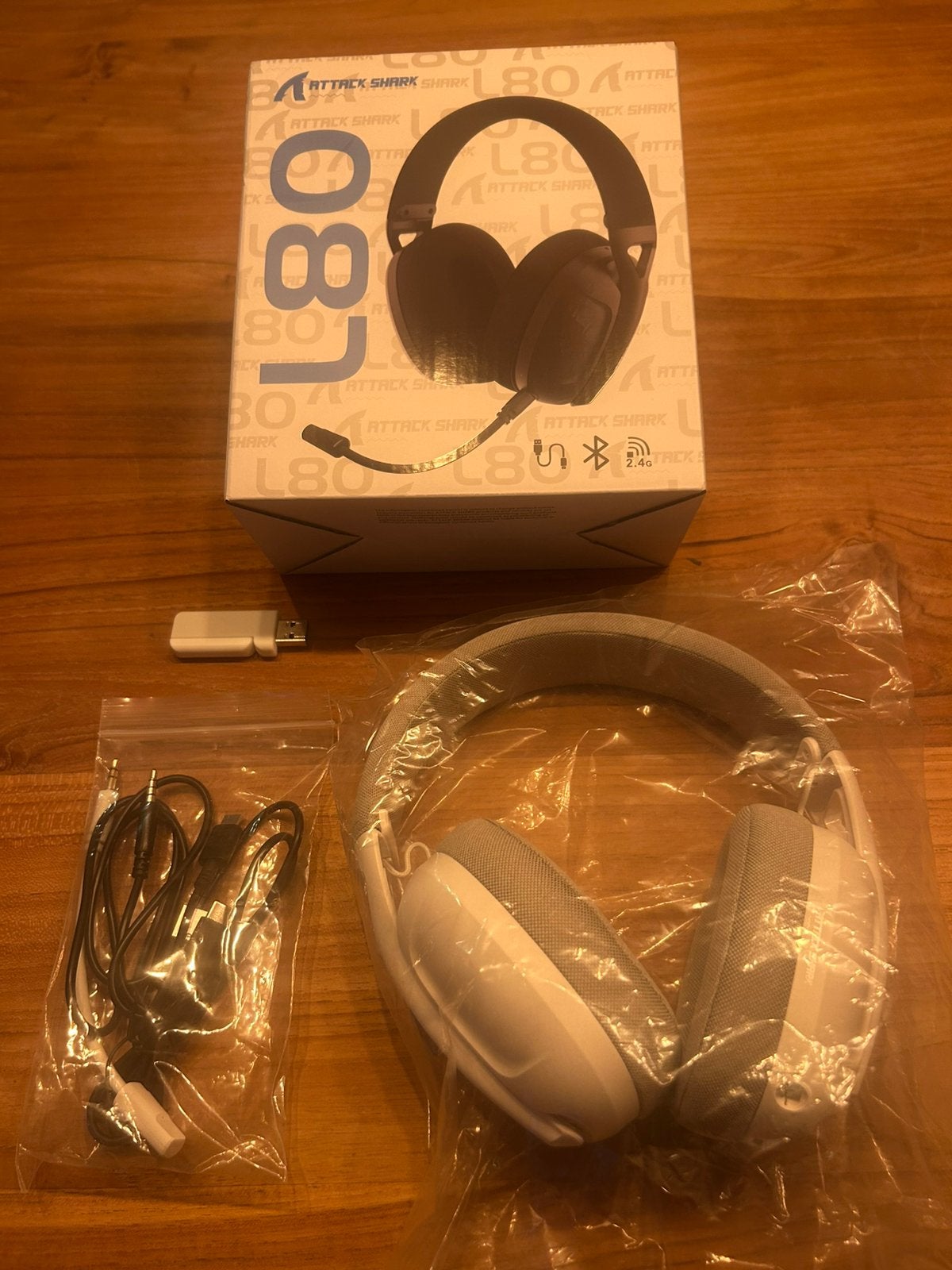 Attack Shark L80 budget gaming headset – zo goed als nieuw, Enlèvement, Casque gamer, Comme neuf, Sans fil