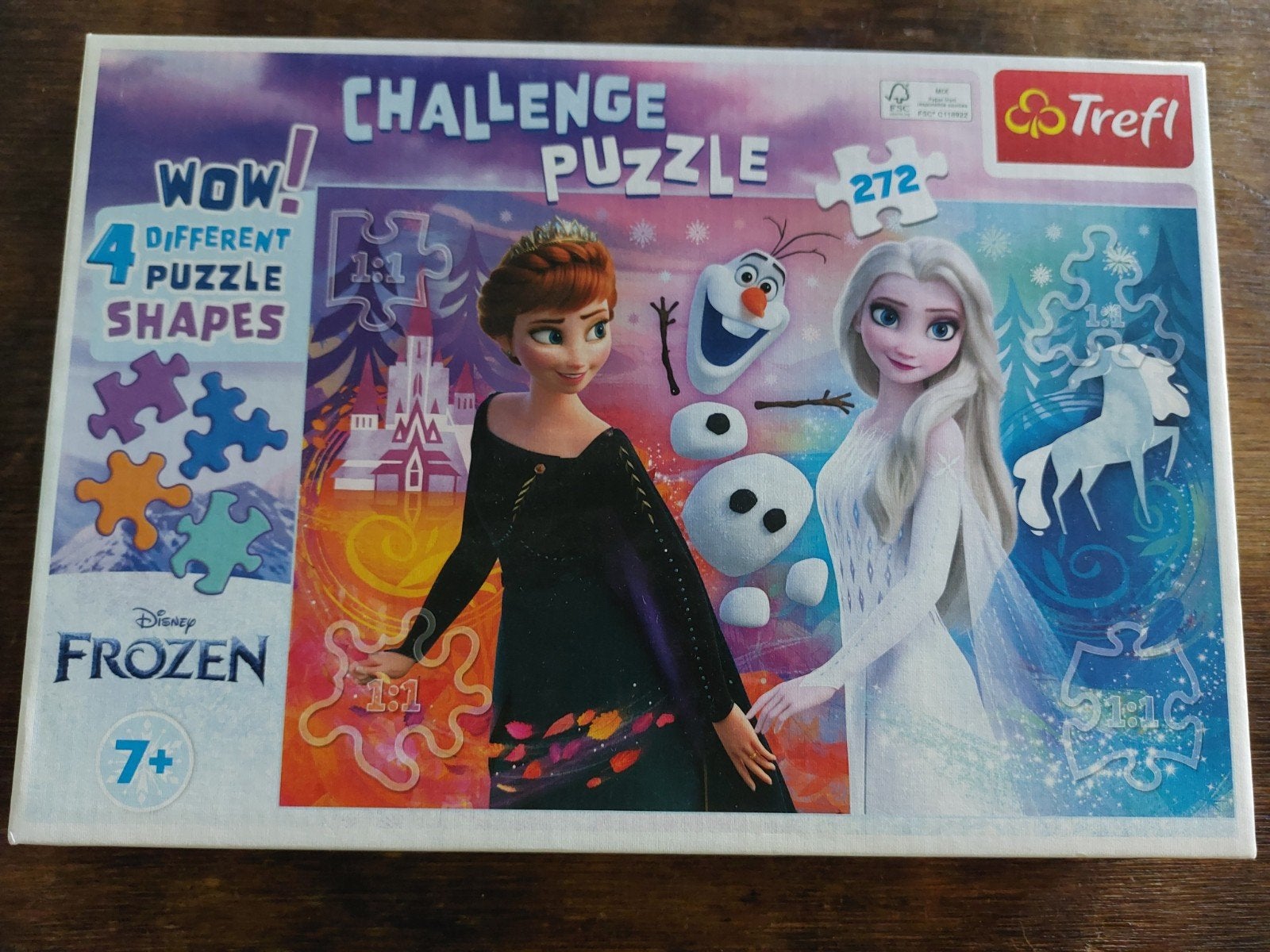puzzel Frozen 272 stuks, Ophalen of Verzenden, Meer dan 50 stukjes, Zo goed als nieuw, 6 jaar of ouder