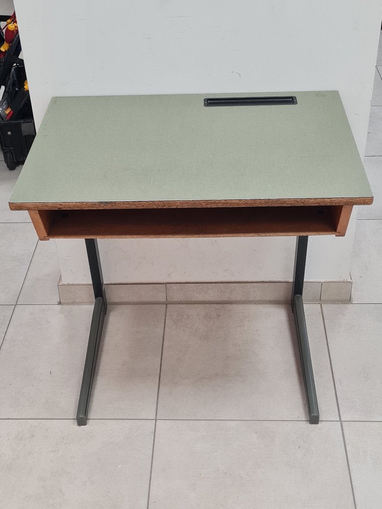 Vintage lessenaar / hout-formica-staal/jaren'60-'80, Enlèvement