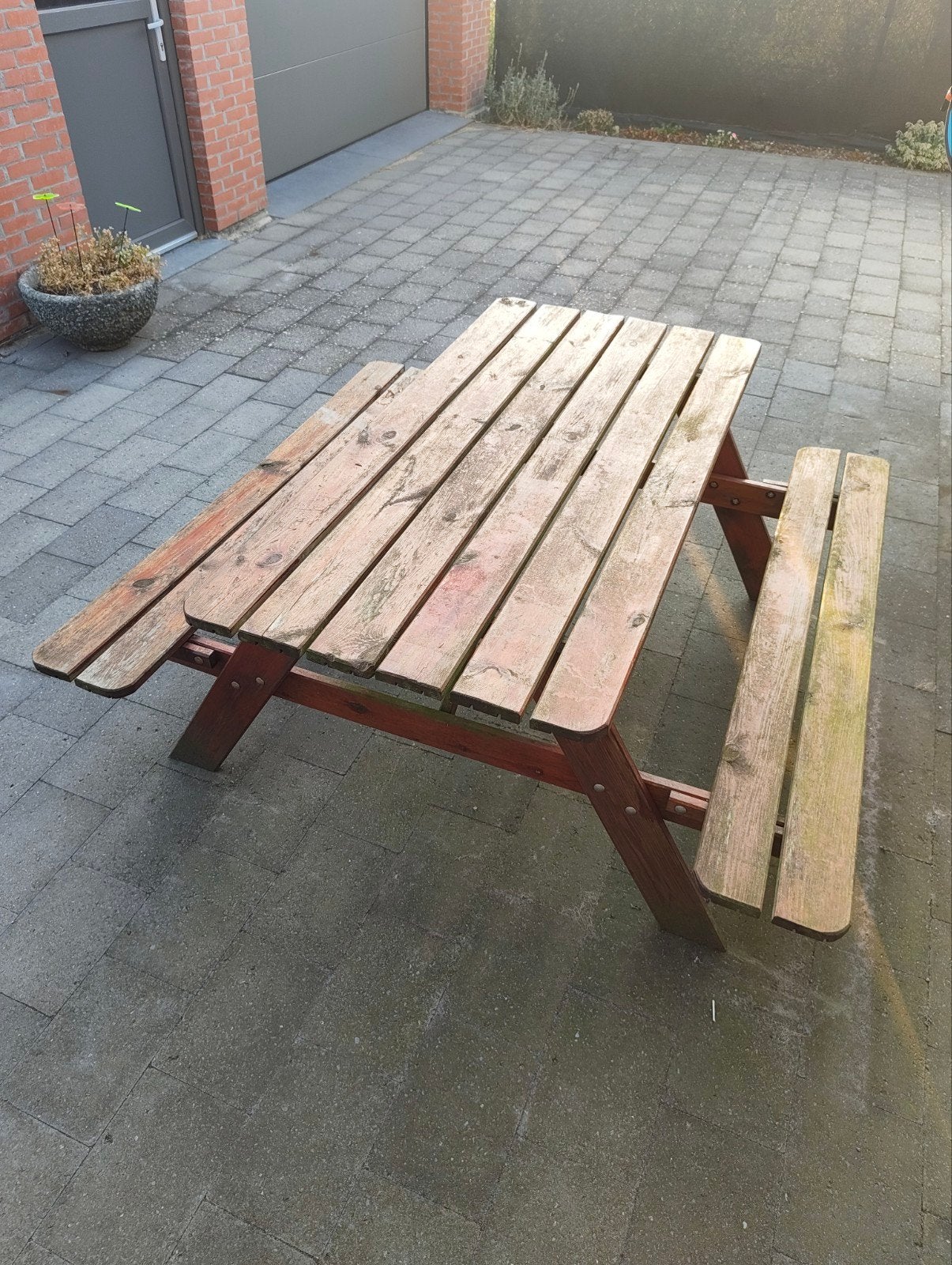 Picknicktafel, Tuin en Terras, Picknicktafels, Ophalen, Gebruikt, Rechthoekig, Kinderpicknicktafel
