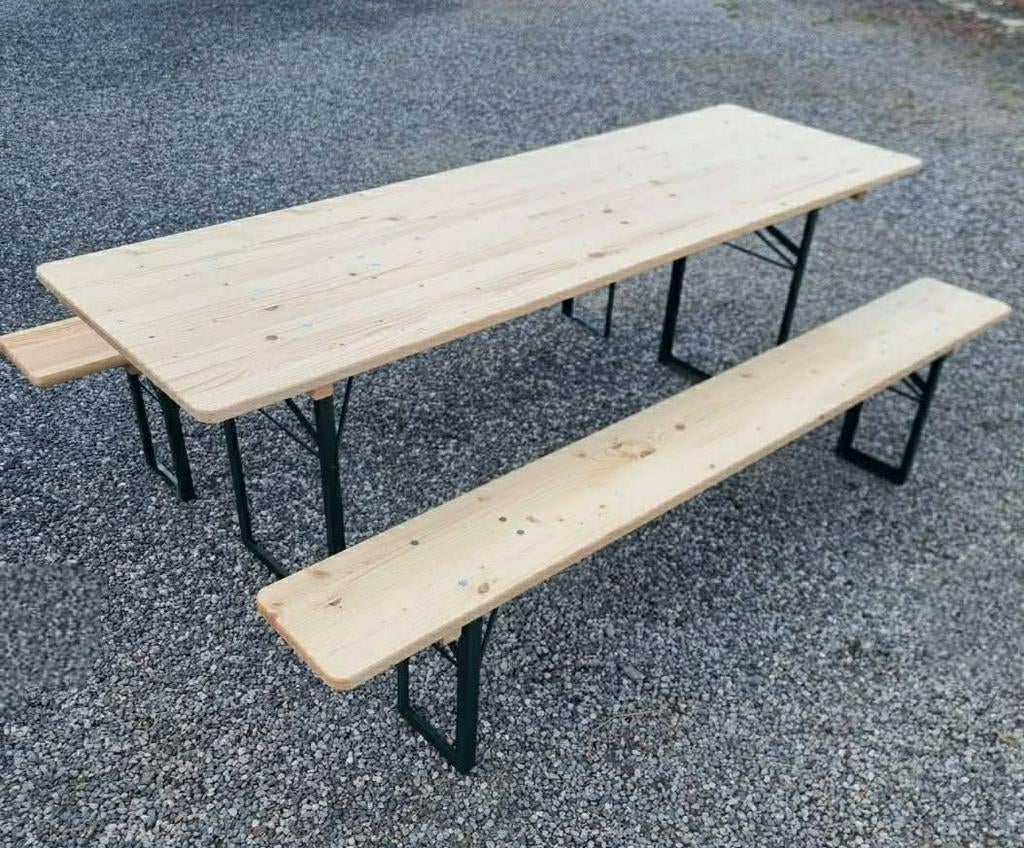 Location table et bancs de brasserie, Tuin en Terras, Picknicktafels, Ophalen of Verzenden