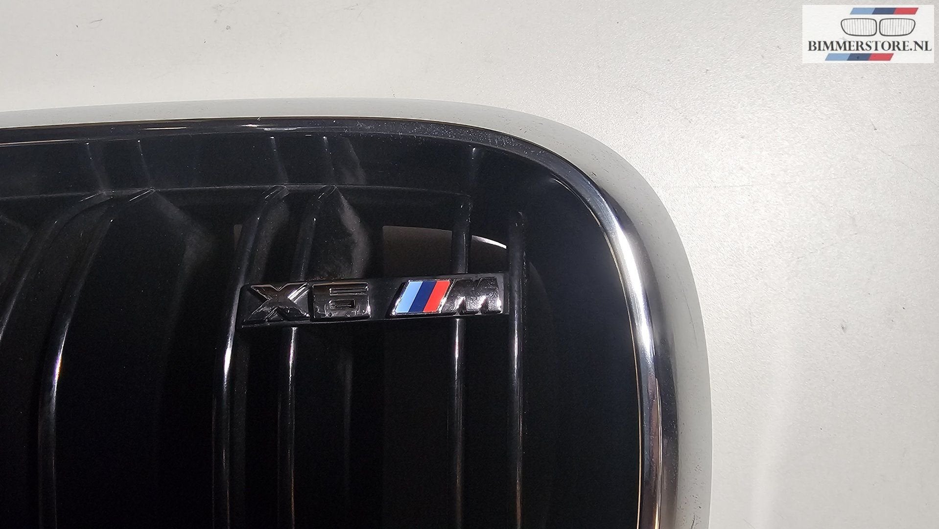 M Dubbelspaak grille wart chroom links BMW X6 M F86 51118056, Gebruikt, -, -, Ophalen of Verzenden