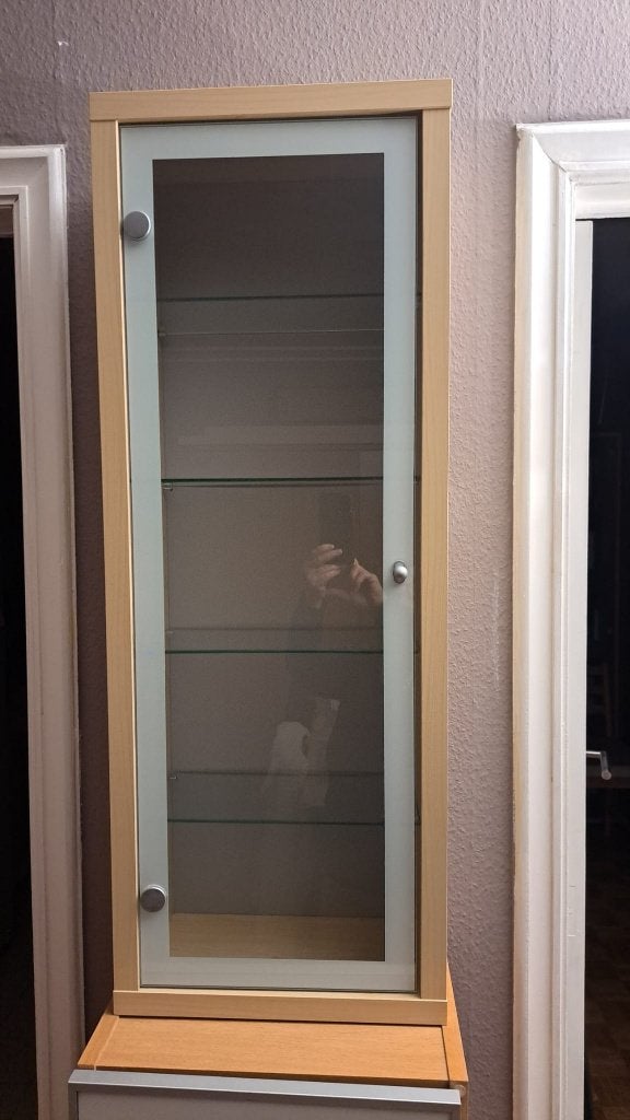 Vitrine IKEA, Avec porte(s), Moins de 25 cm, Comme neuf, Verre