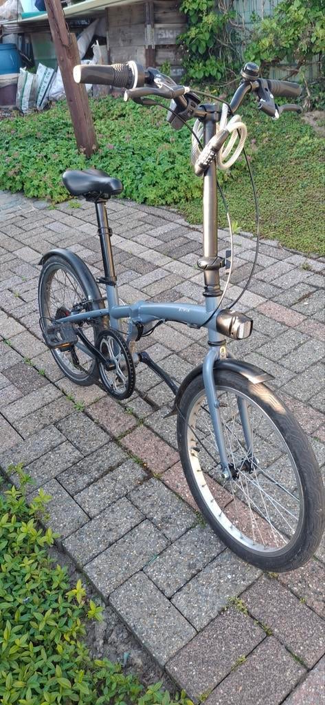 Vouw fiets blauw van de decathlon, Enlèvement, Comme neuf, Frein sur jante, Vitesses