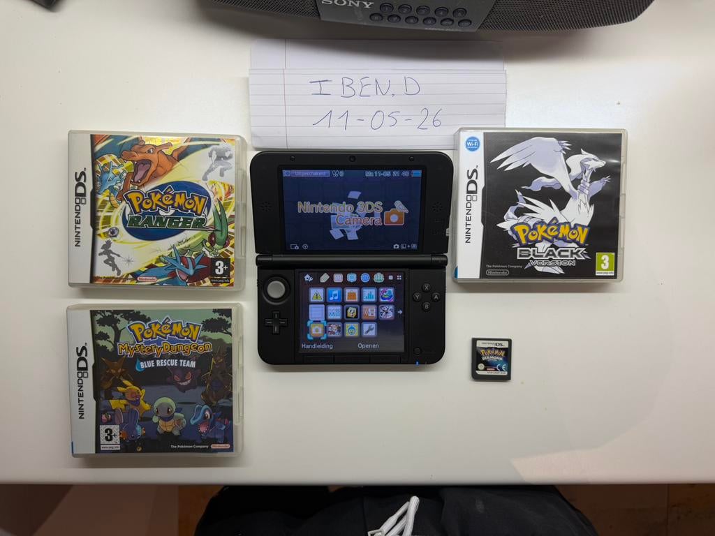 Nintendo 3DS XL met pokemon games, Ophalen, Zo goed als nieuw, Zilver, 3DS