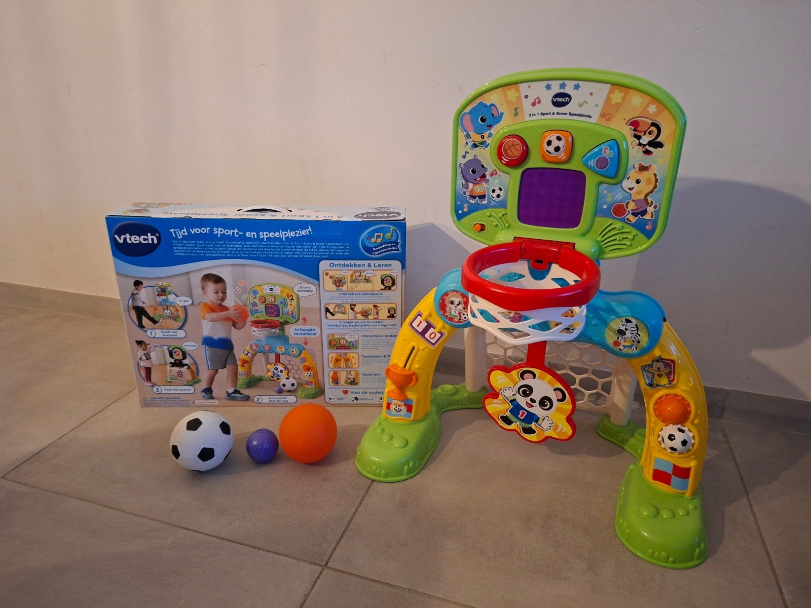 v tech sport en peelplezier 3 in 1, Ophalen