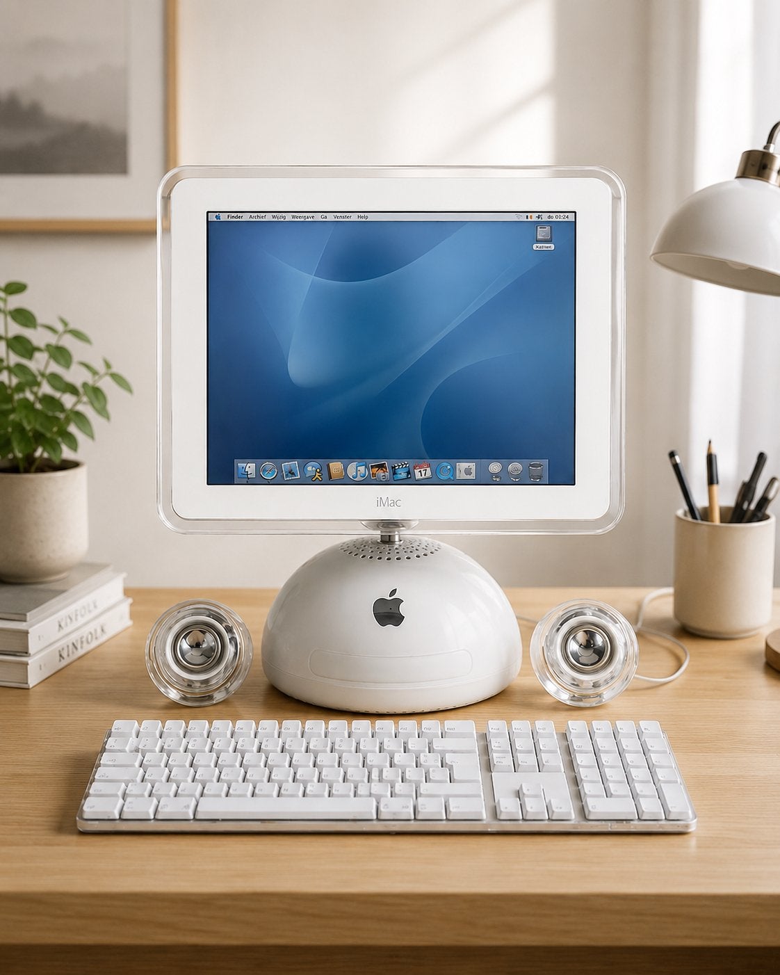 Apple iMac G4 15” (700 MHz PowerPC G4) uit 2002, Computers en Software, Apple Desktops, Ophalen, Zo goed als nieuw, IMac