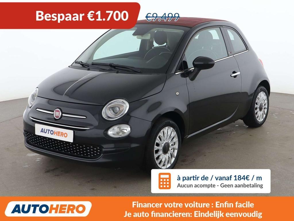 Fiat 500C 1.2 Lounge (bj 2019), 4 zetels, Stof, Gebruikt, Cabriolet