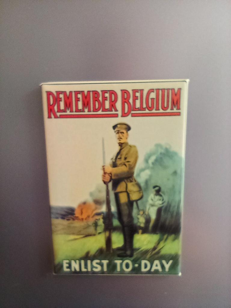 REMEMBER BELGIUM  Nieuw Koelkastmagneet   Enlist TO - DAY, Ophalen of Verzenden
