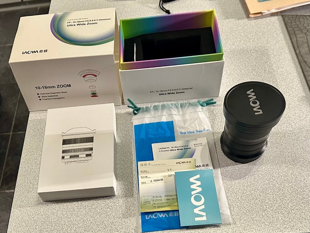 Laowa 10-18mm f/4.5-5.6 Nikon Z-mount objectief, Ophalen, Beschermhoes/tas, Nikon Z-mount, Nikon