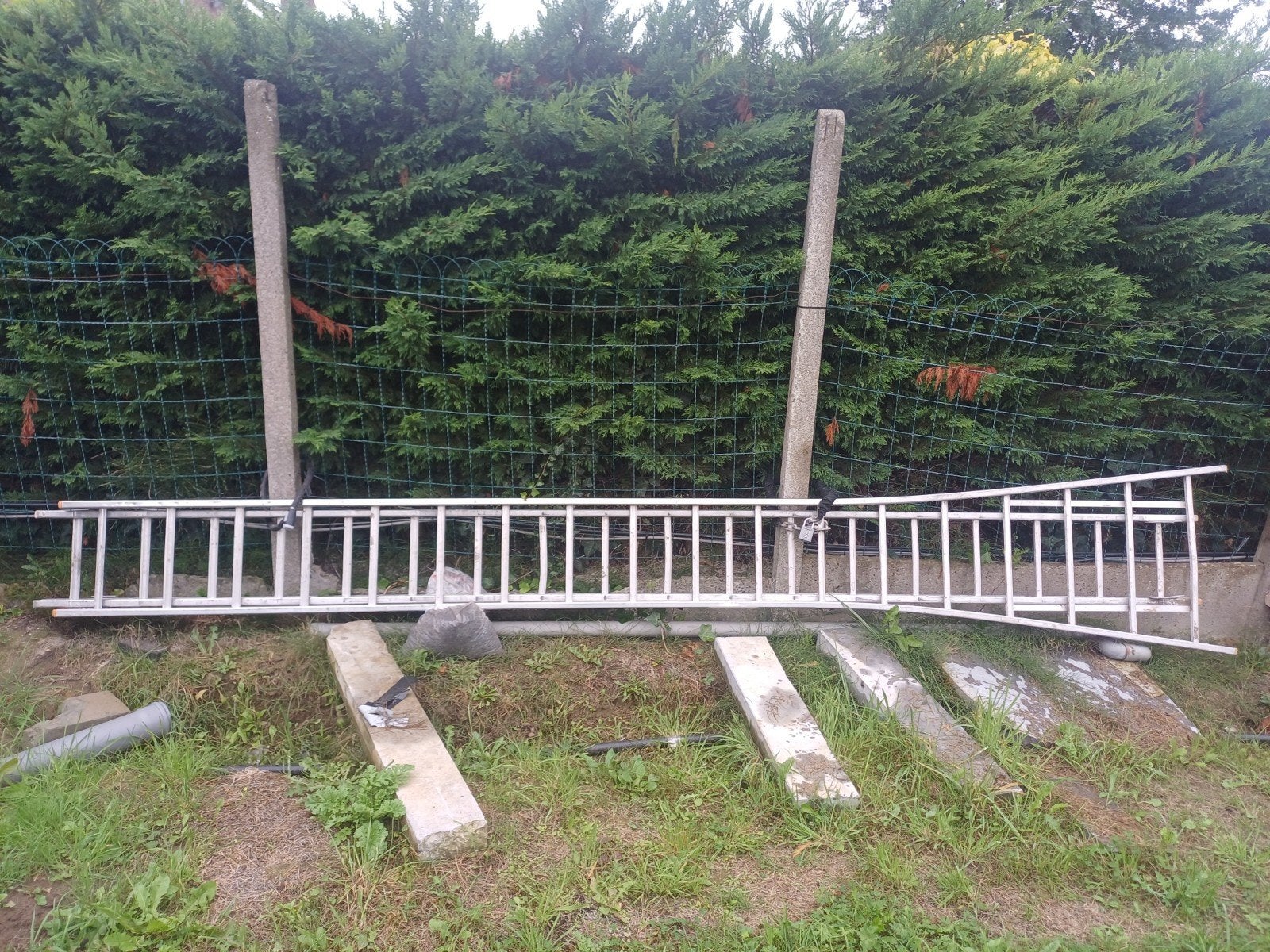 2-delige opsteekladder, Ophalen, Ladder