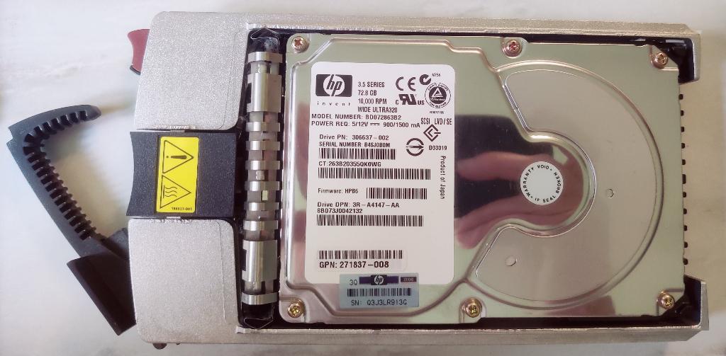 2 * Ultra SCSI Hot swap enterprise Harddisk, Ophalen, SCSI, Server, HDD