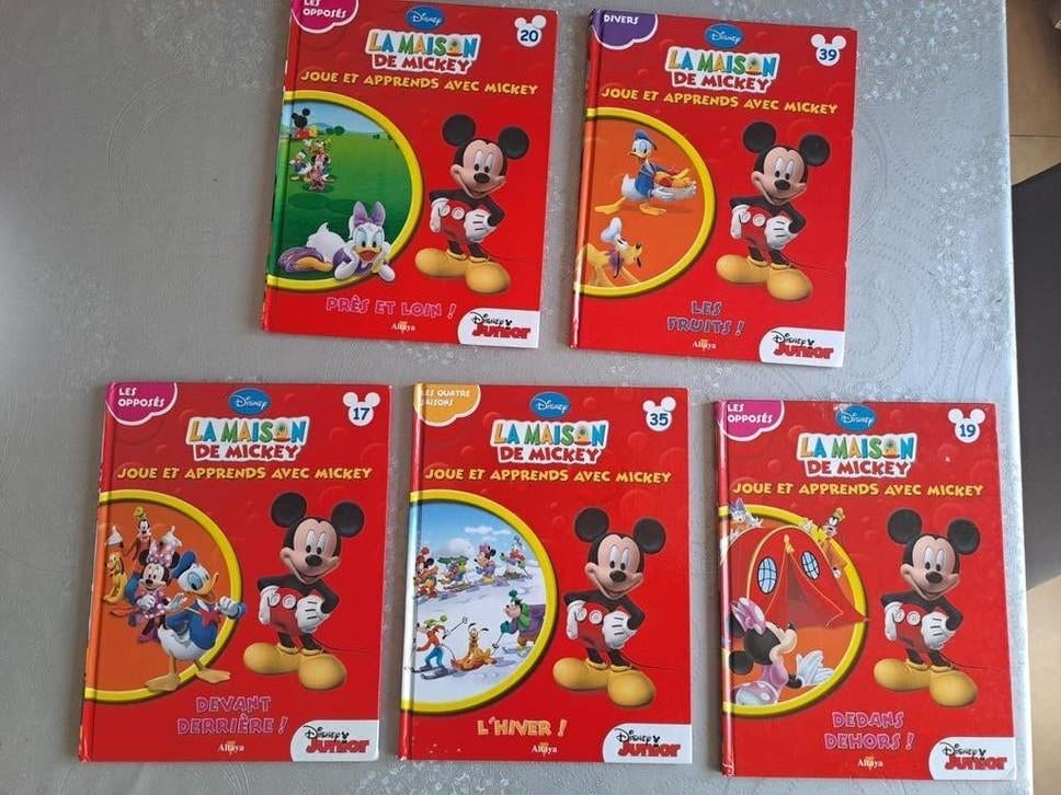 Livres La Maison de Mickey 1.5eur piece, 7eur le tout, Enlèvement