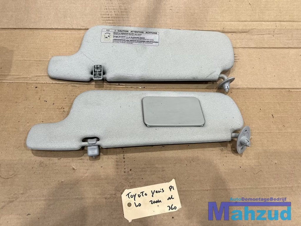 TOYOTA YARIS P1 Links rechts zonneklep 1999-2005, Info@toyota.co.jp, Toyota Motor Corporation, Toyota-Cho 1
471-8571  Toyota City