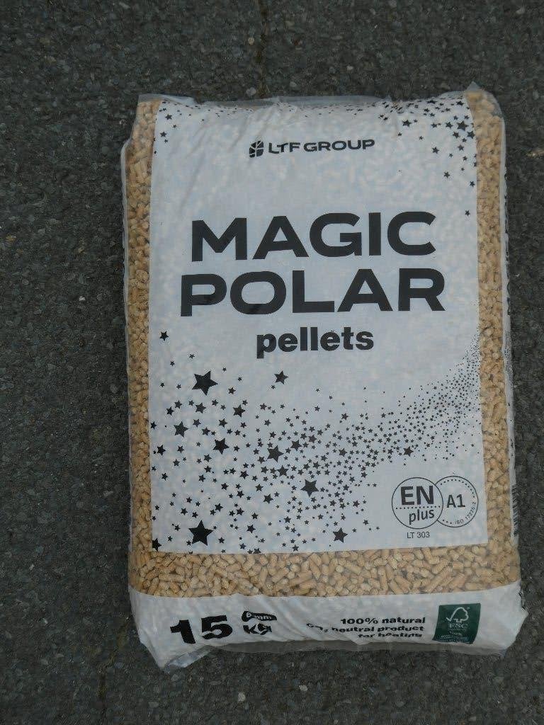 houtpellets   afhaalpromo per pallet 5.95€/zak 15 kg, Ophalen