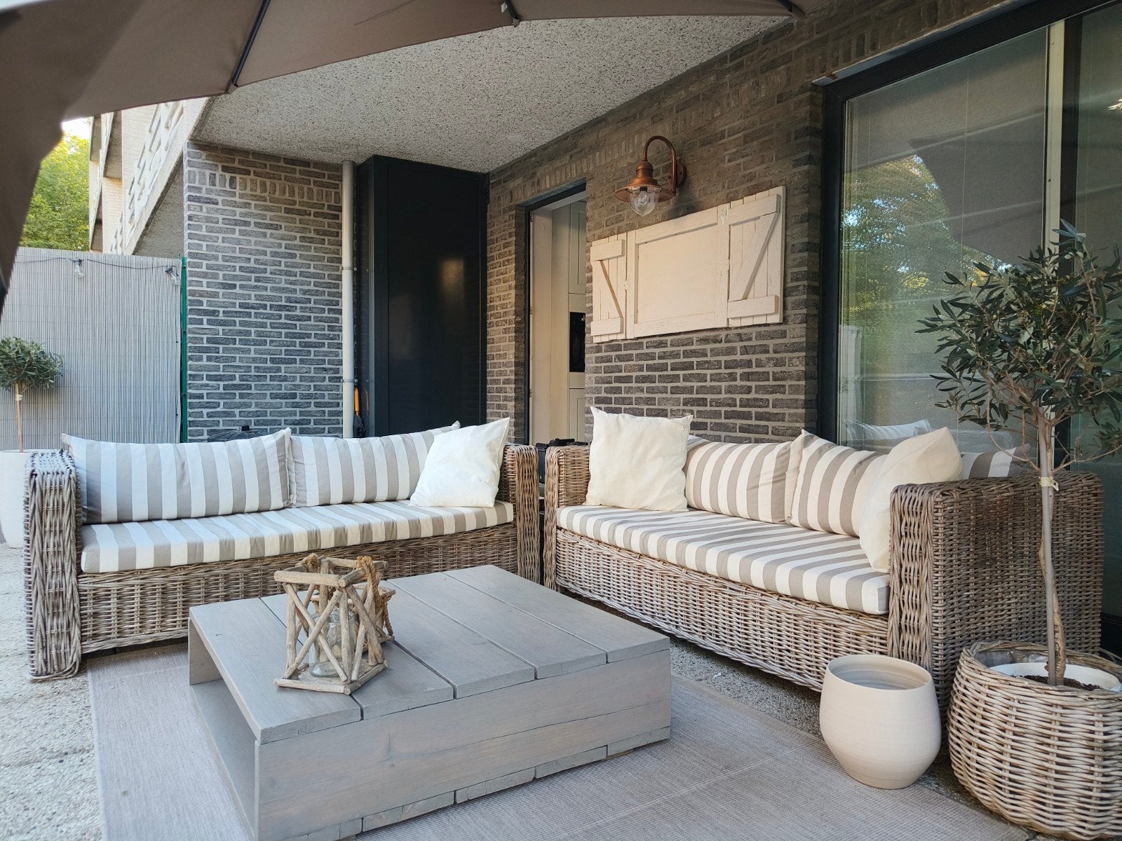 Tafel 4 Stoelen+Lounge tuinset, Ophalen, Rotan, Tuinset
