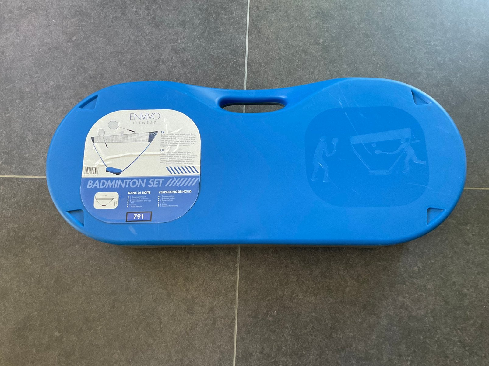 Badminton set in koffer, Sport en Fitness, Badminton, Ophalen, Gebruikt, Racket(s)
