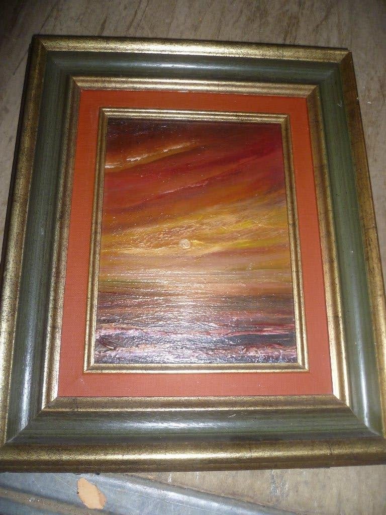 SCHILDERIJ  GESINGEERD ACHTERKANT, Enlèvement