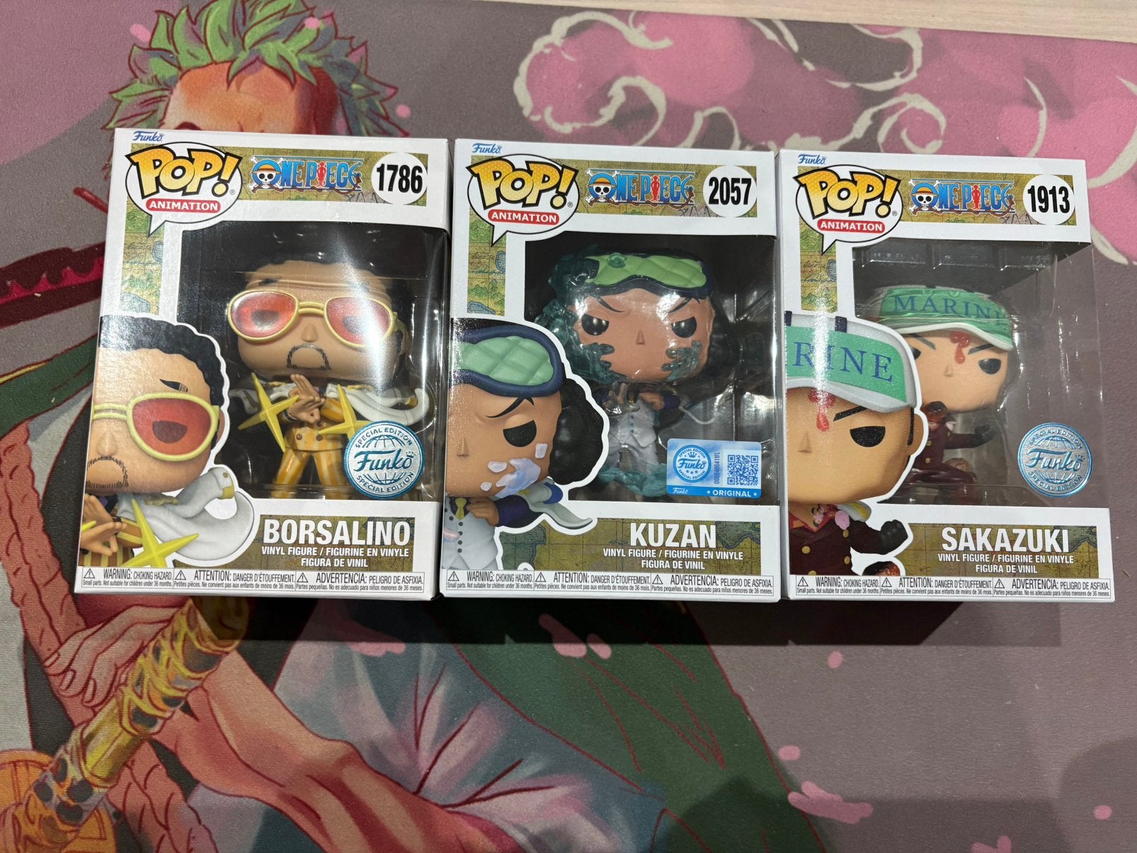 Funko Pop! One Piece Borsalino 1786 Kuzan 2057 Sakazuki 1913, Enlèvement ou Envoi