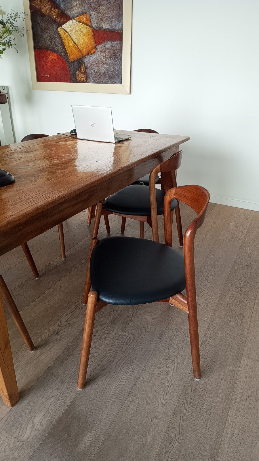 Design stoel walnoot, Comme neuf, Enlèvement, Cinq, Six Chaises ou plus, Bois