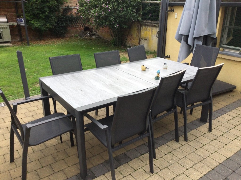 Meubles jardin plus parasol, Jardin & Terrasse, 3 à 4 mètres, Inclinable, Comme neuf, Enlèvement