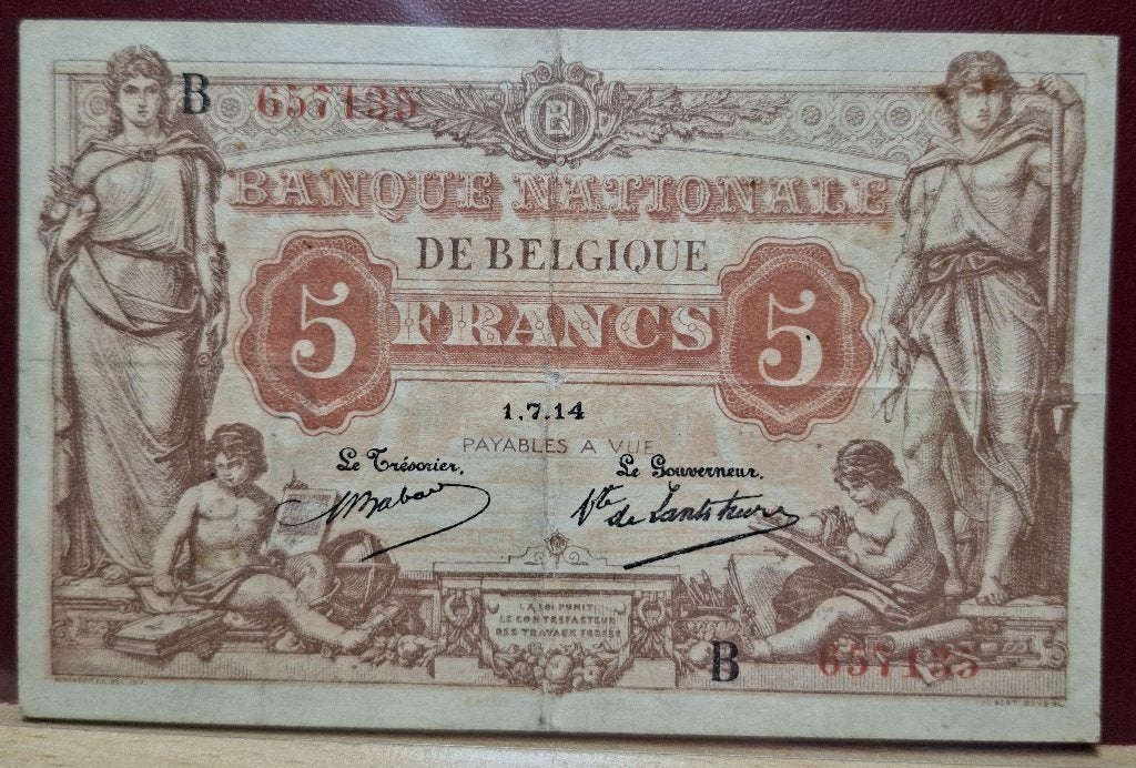 5 Frank Type "1912" Antwerpen., Postzegels en Munten, Ophalen of Verzenden, Los biljet