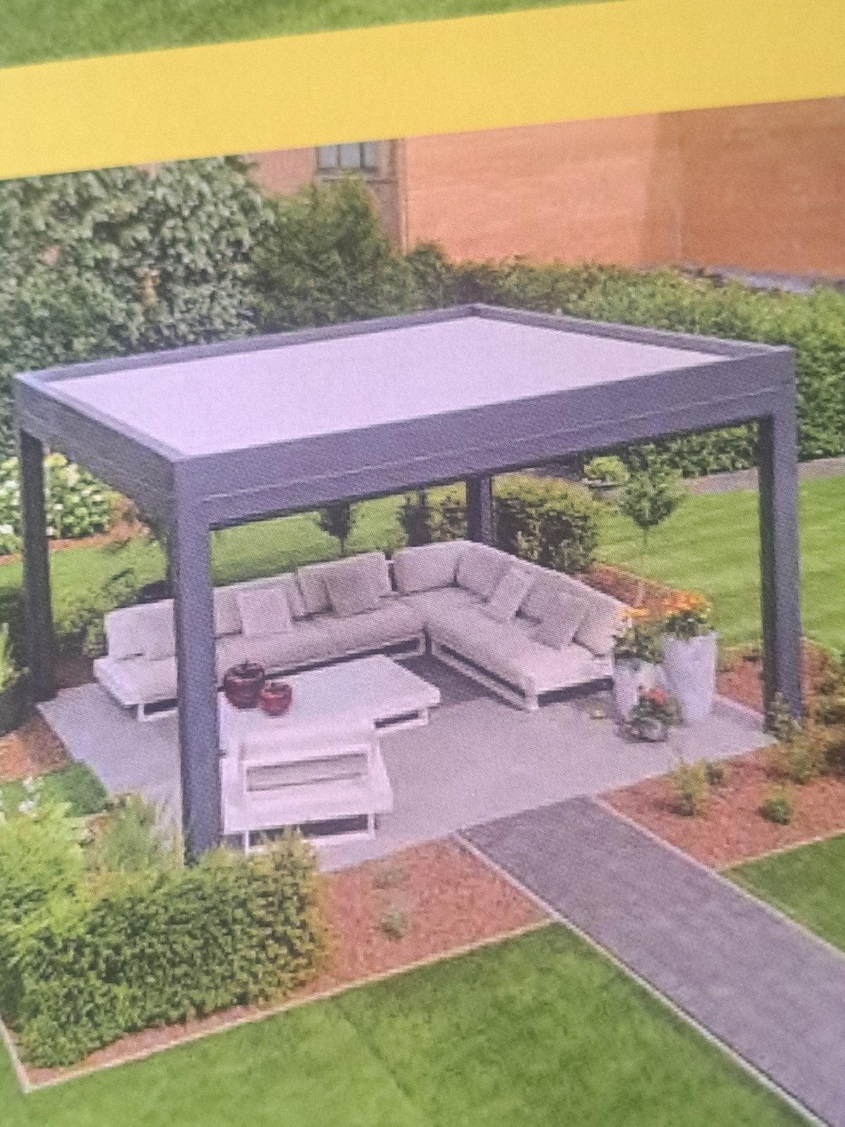 pergola met lamellen dak met ledverlichting, Ophalen, Minder dan 4 meter, Nieuw, 2 meter of meer