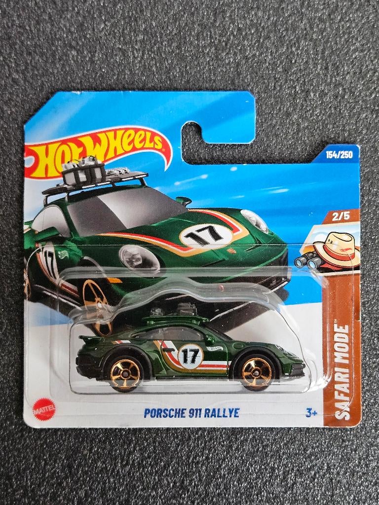 1/64 Hot Wheels HYW87 Porsche 911 Rallye #17, Ophalen of Verzenden, Nieuw, Auto